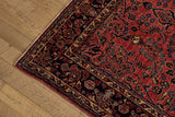 Rose Persian Sarouk Rug 6'9 X 9'10