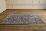 Blue Floral Mahal Rug  7'10 X 11'10