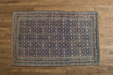 Blue Floral Mahal Rug  7'10 X 11'10