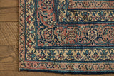 Blue Floral Mahal Rug  7'10 X 11'10