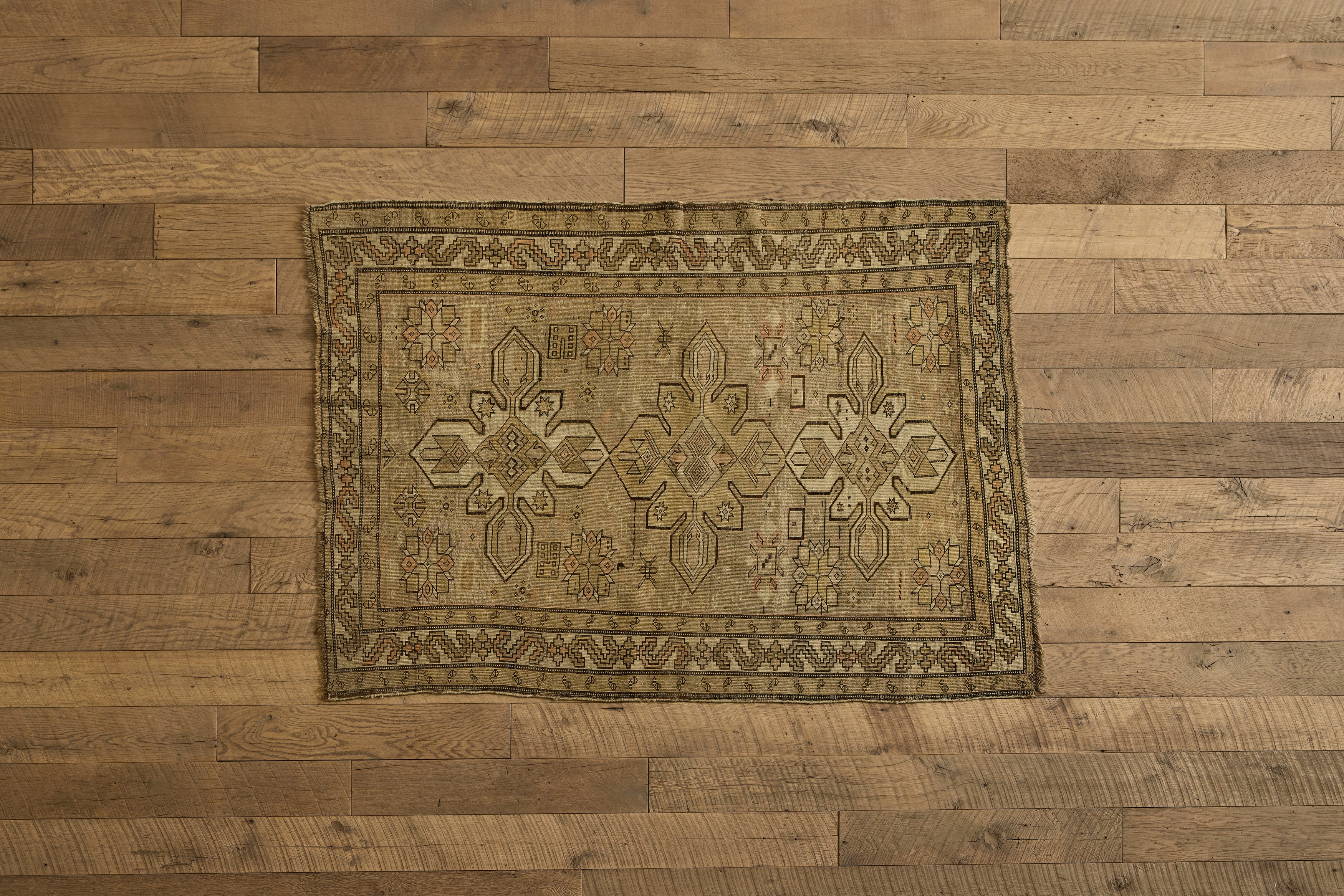Beige Tribal Rug 3'9 X 5'