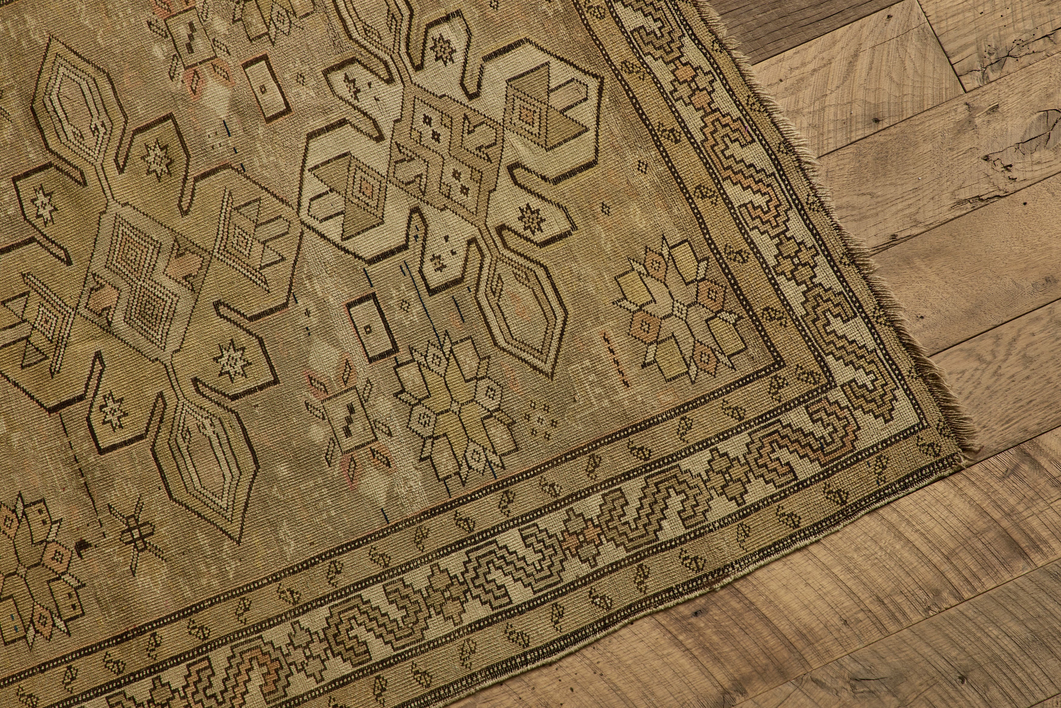 Beige Tribal Rug 3'9 X 5'