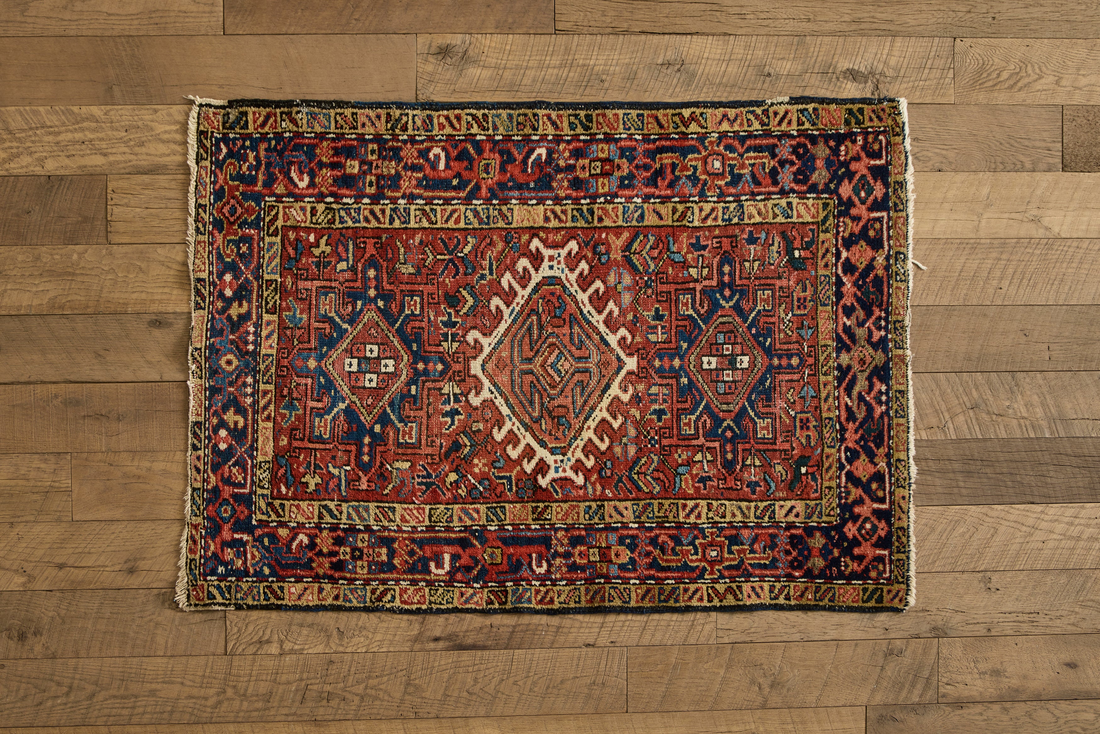Persian Heriz Throw Rug 3'1 X 4'5