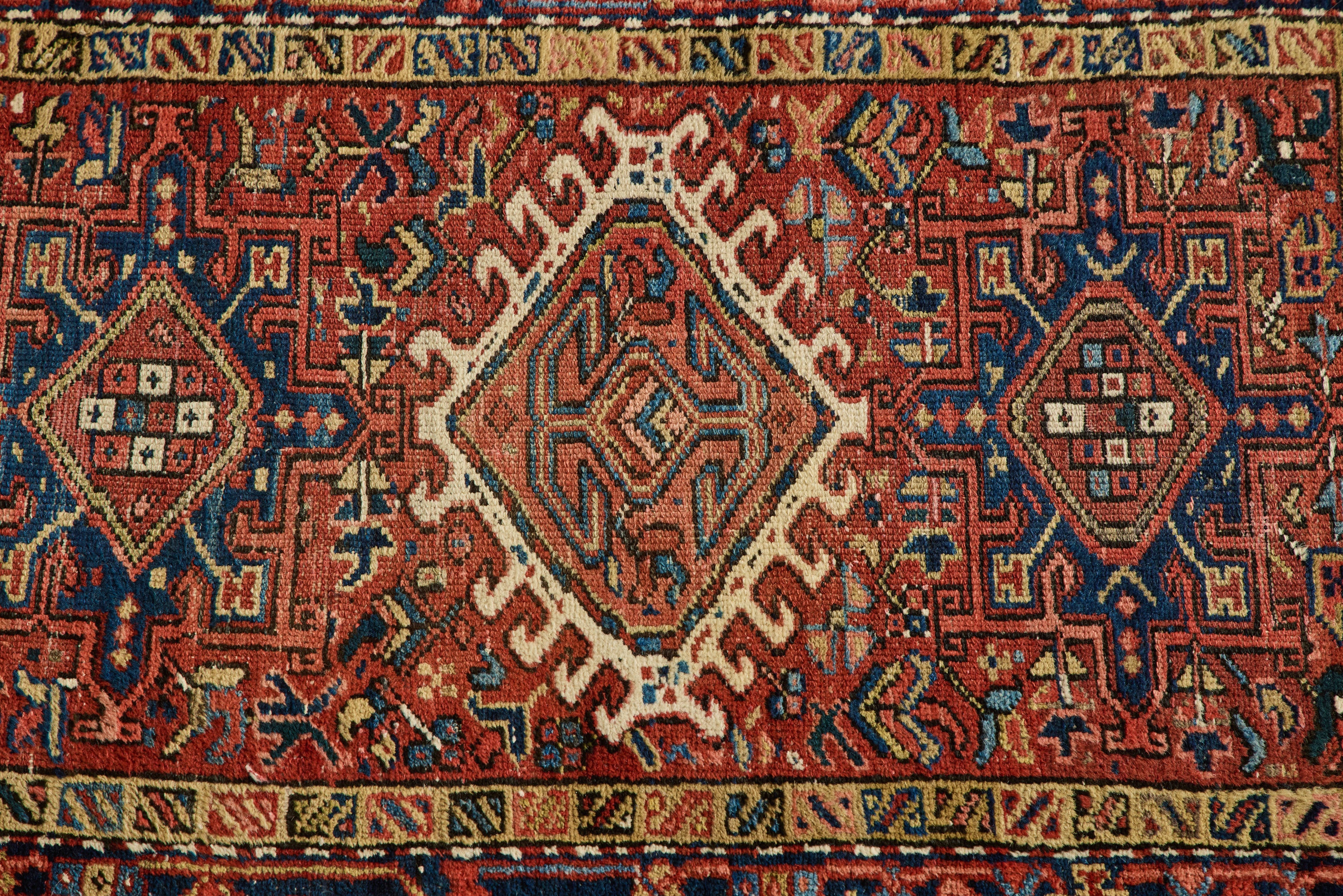 Persian Heriz Throw Rug 3'1 X 4'5