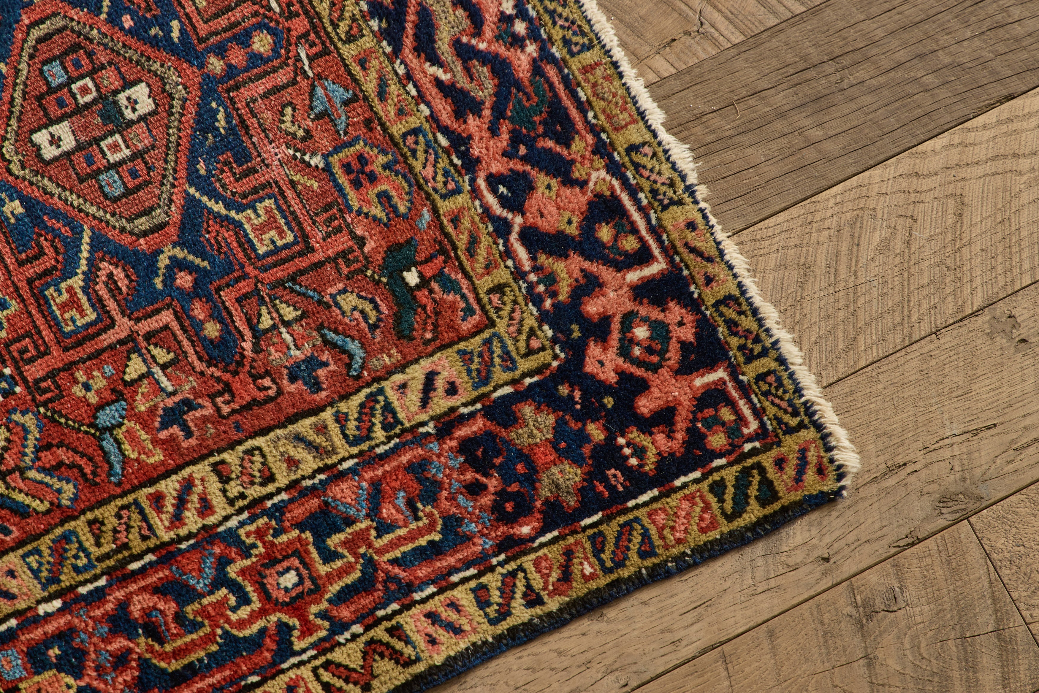 Persian Heriz Throw Rug 3'1 X 4'5
