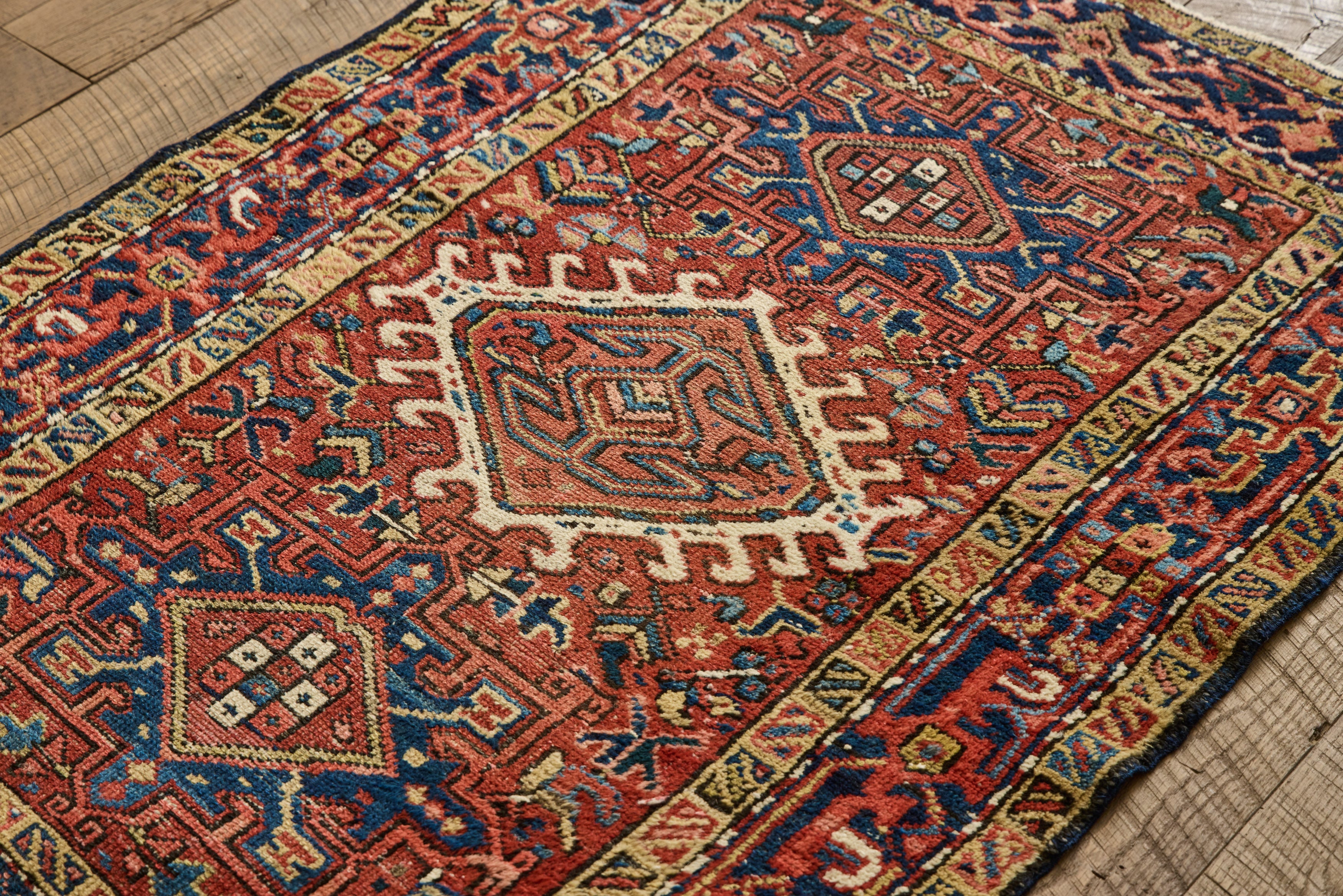 Persian Heriz Throw Rug 3'1 X 4'5