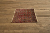 Persian Turkoman Throw Rug 3’6 x 3’11