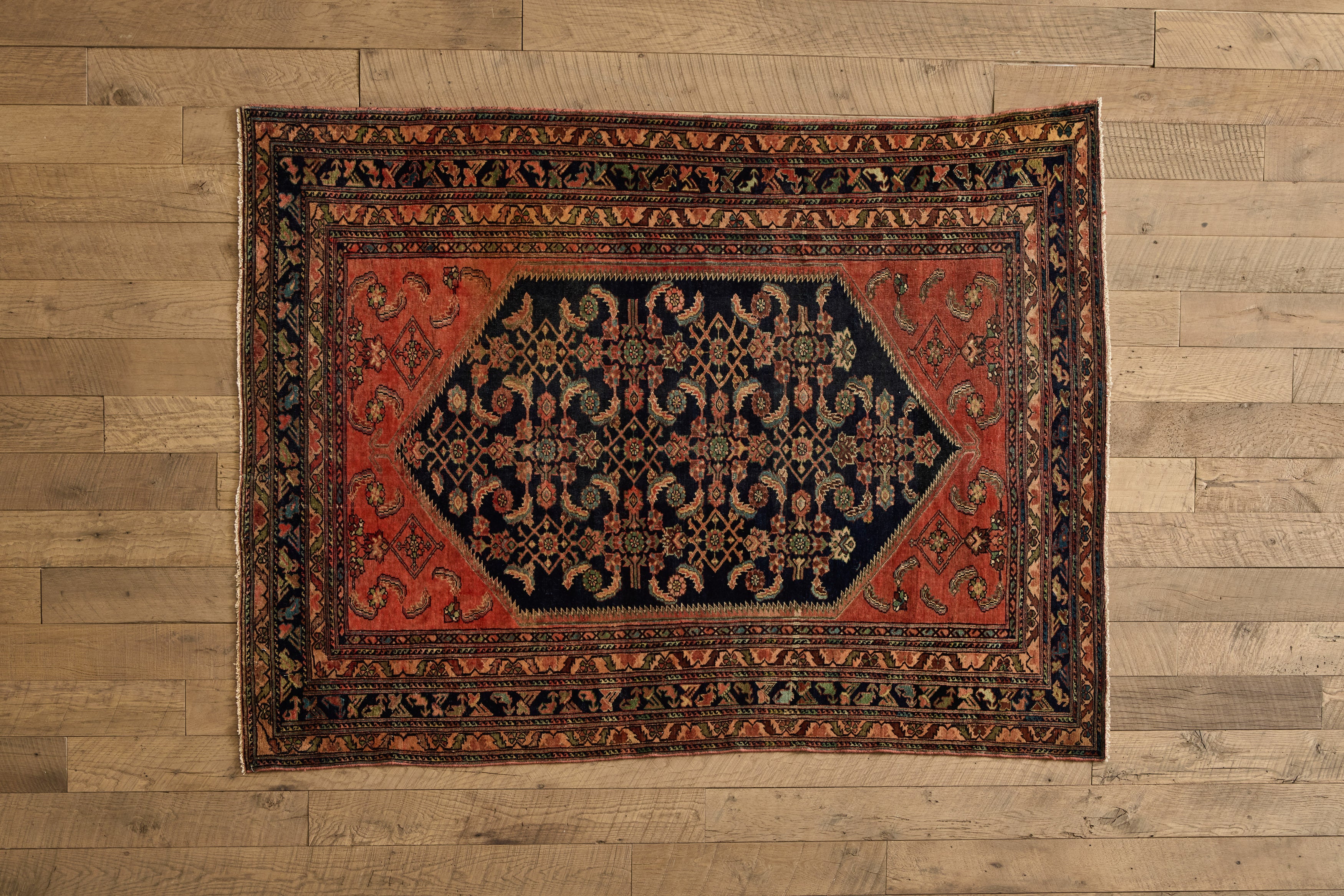 Blue & Blush Bibikabad Rug 5' x 6'7