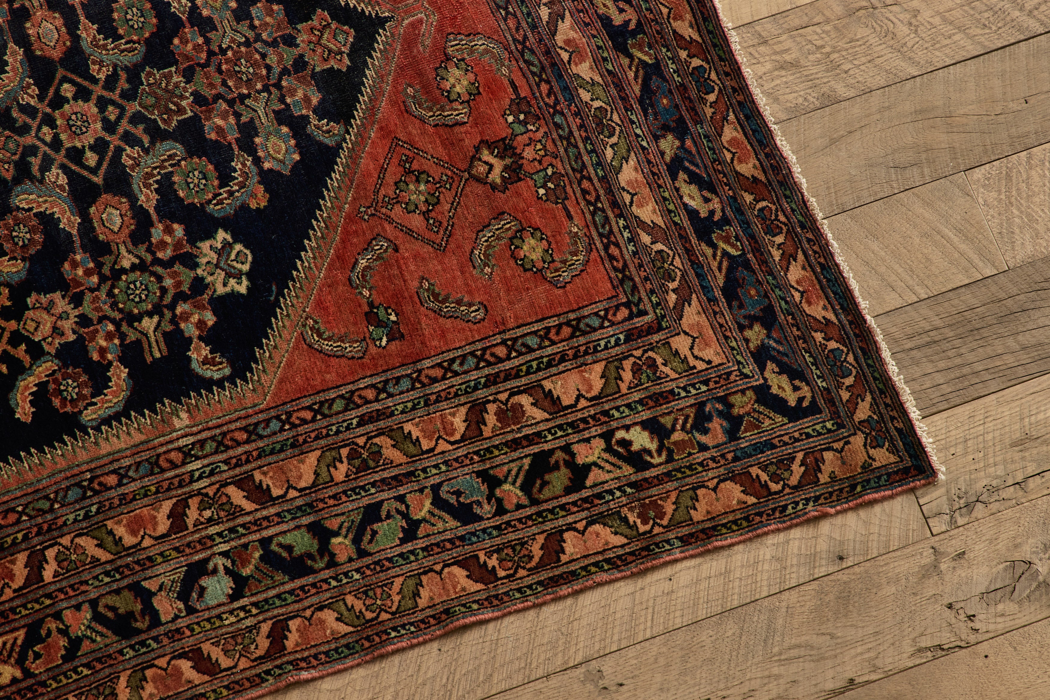 Blue & Blush Bibikabad Rug 5' x 6'7