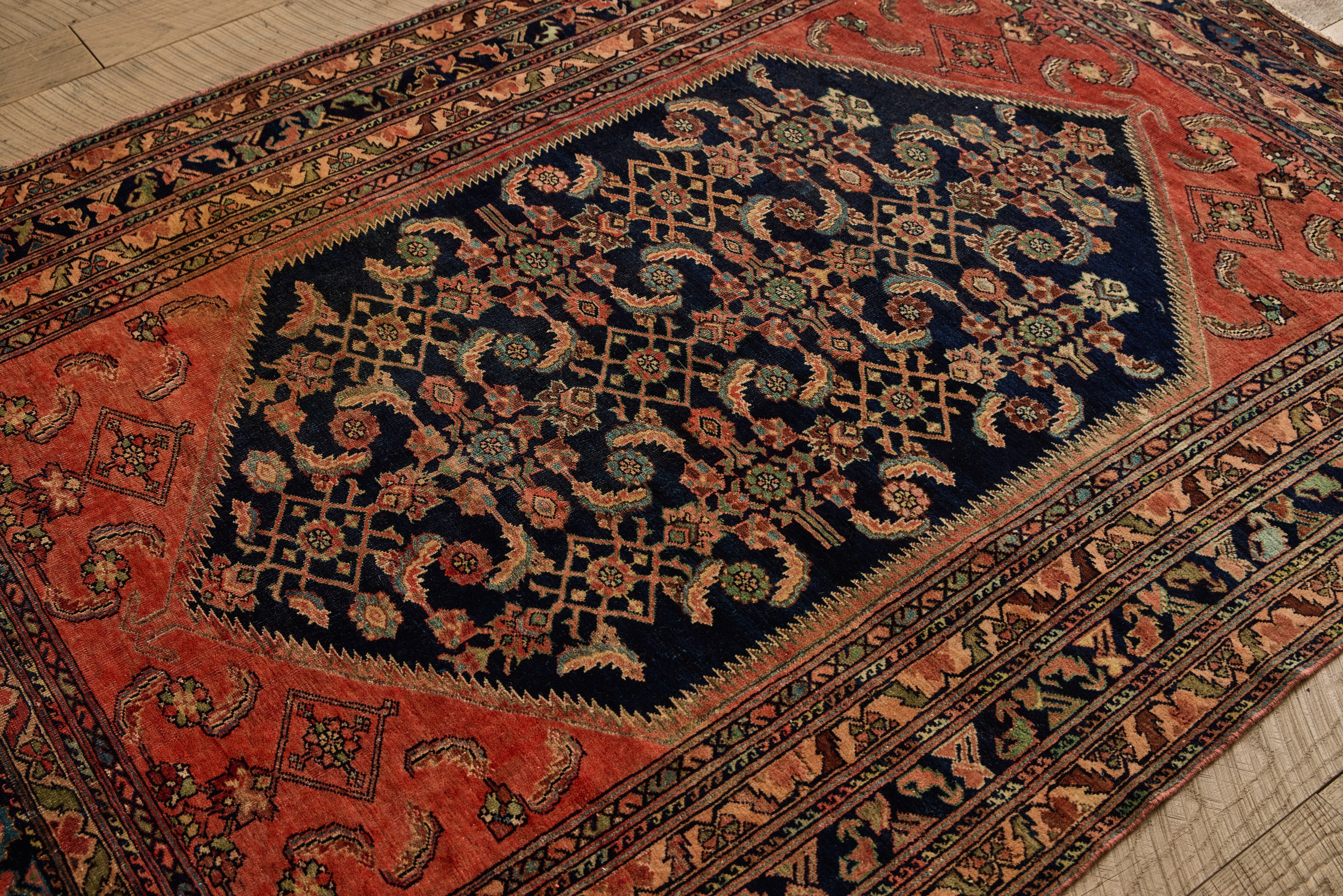 Blue & Blush Bibikabad Rug 5' x 6'7