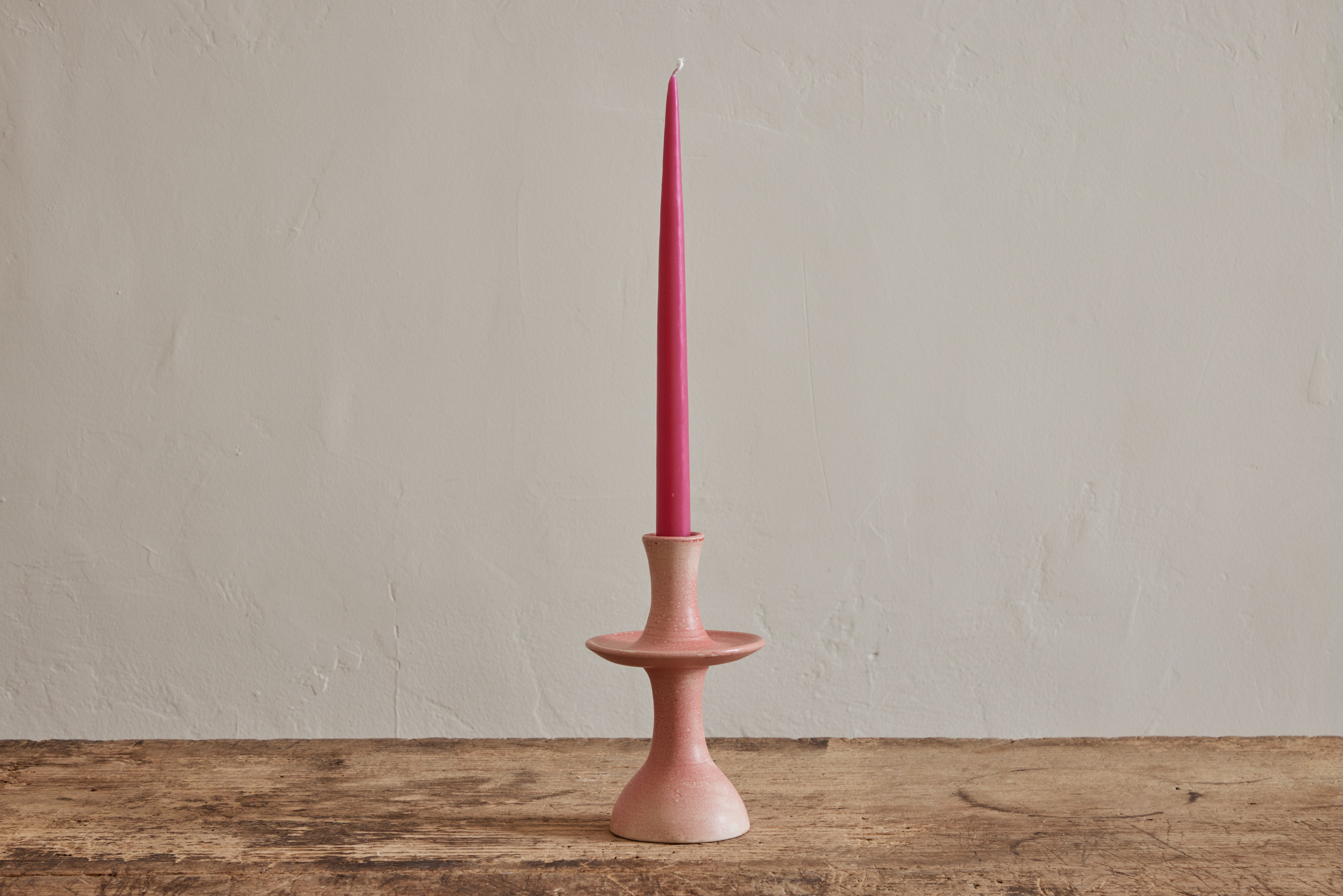 Totem Home, Pink Candlestick Holder