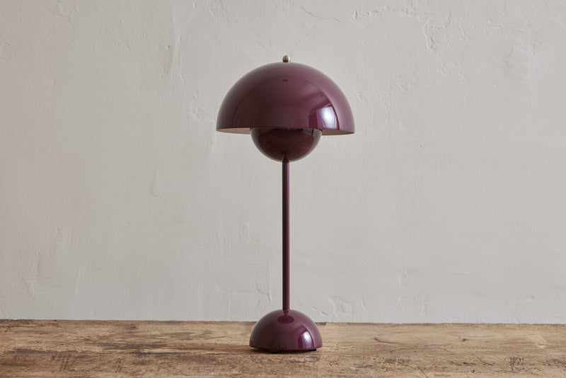 Flowerpot Table Lamp, Dark Plum