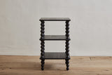 3-Tier Bobbin Side Table in Ebony