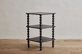 3-Tier Bobbin Side Table in Ebony
