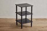 3-Tier Bobbin Side Table in Ebony