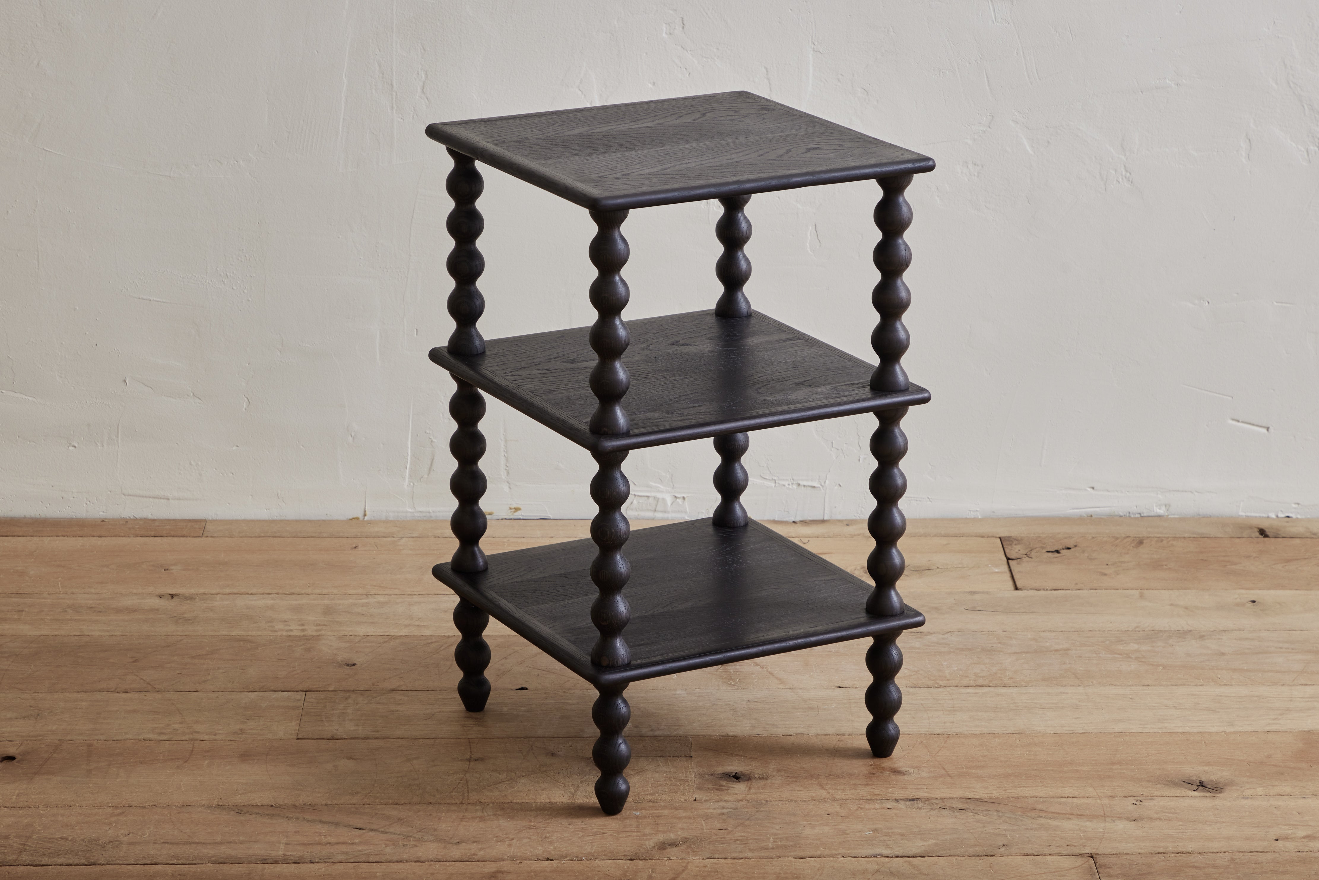 3-Tier Bobbin Side Table in Ebony