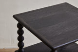 3-Tier Bobbin Side Table in Ebony