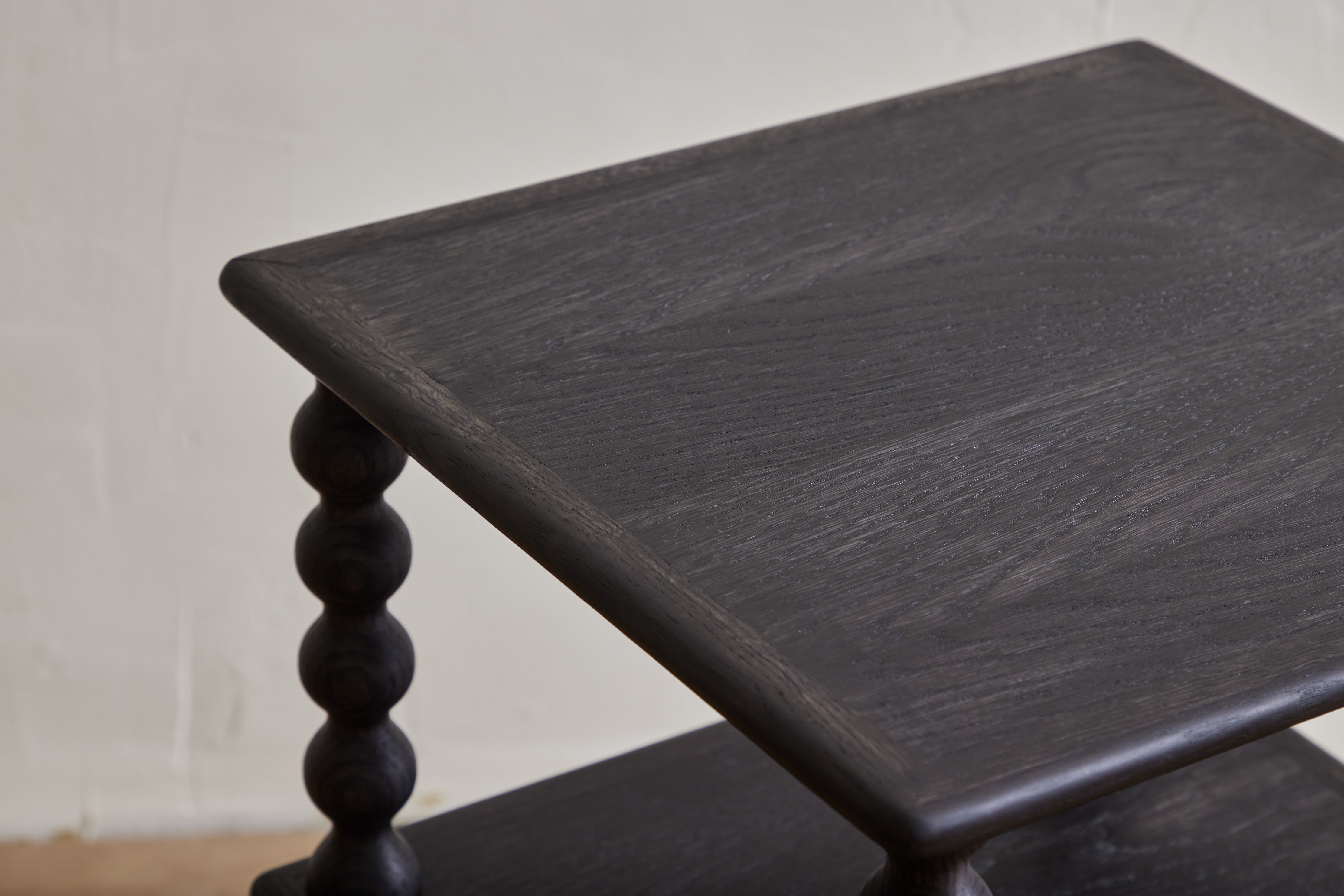 3-Tier Bobbin Side Table in Ebony