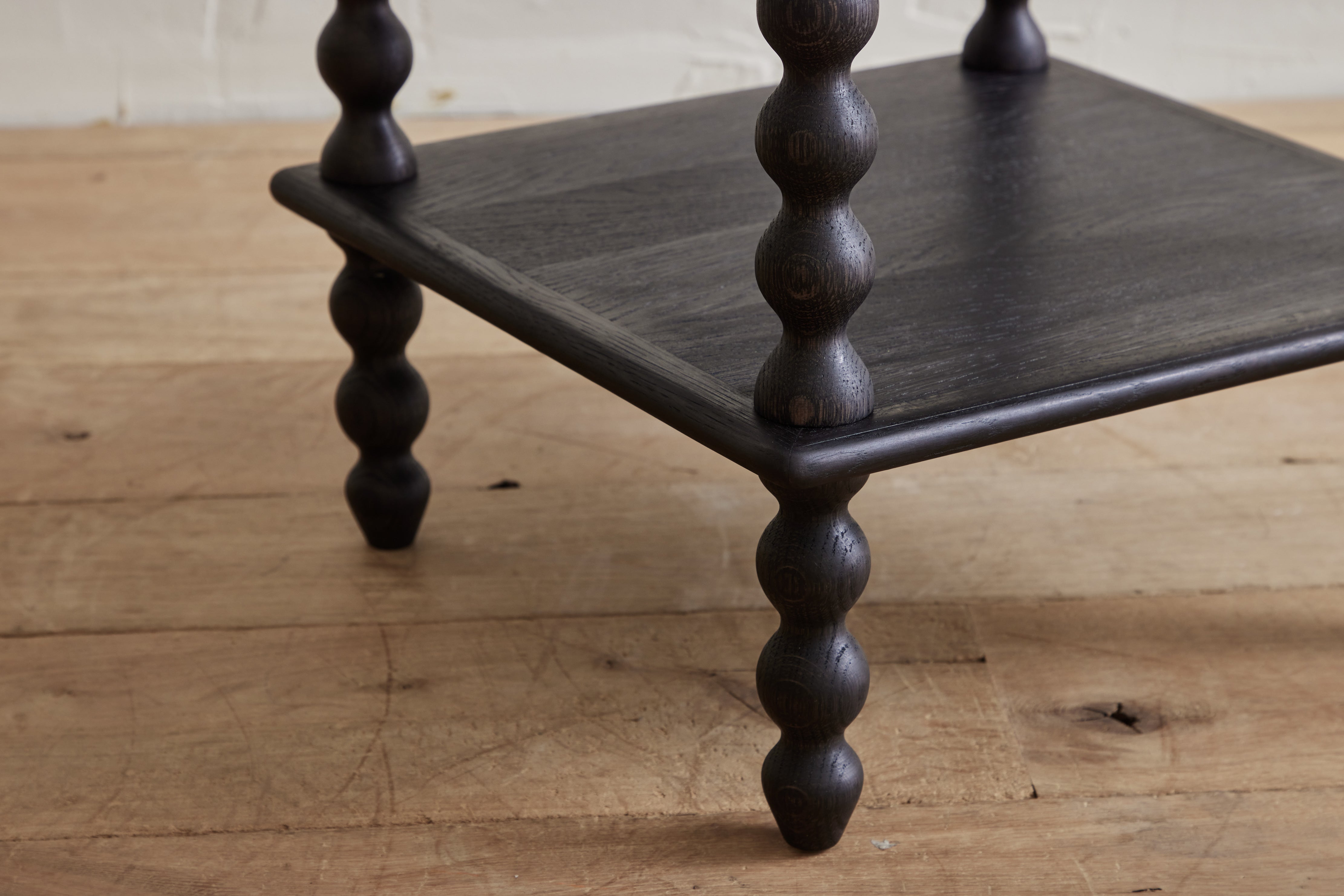 3-Tier Bobbin Side Table in Ebony