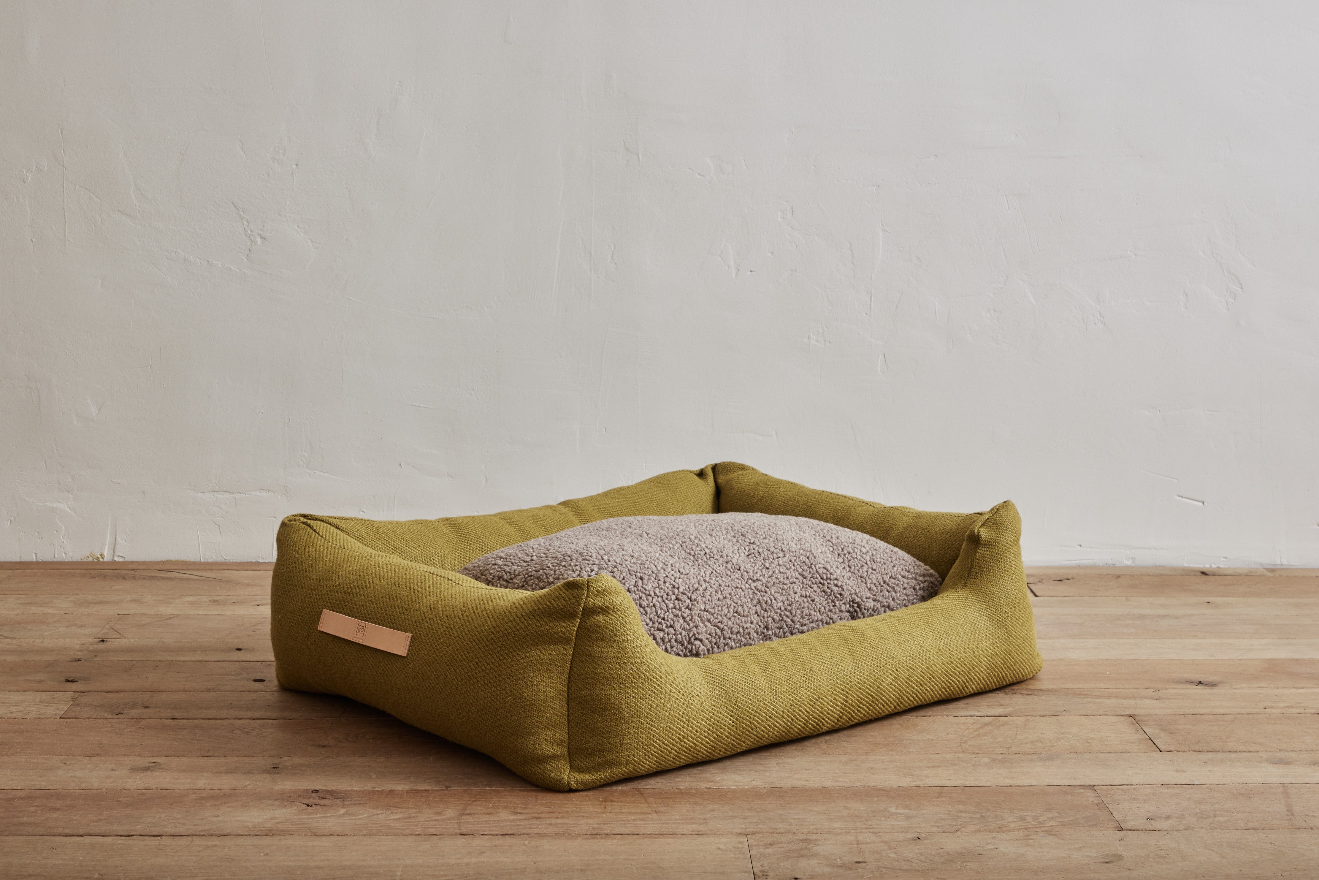 Henri Jute Dog Bed, Mustard