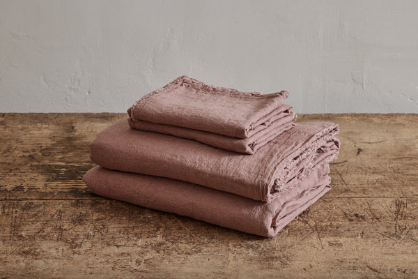 Hale Mercantile Linen Sheets & Pillowcases, Rosa