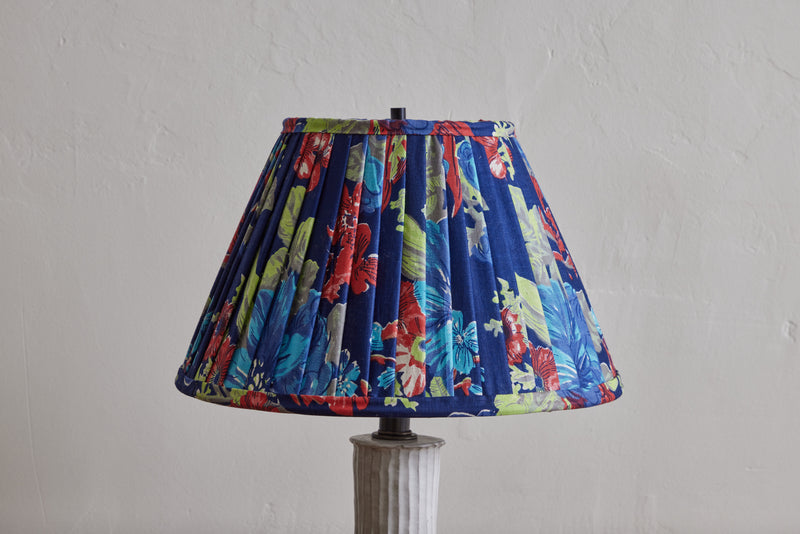 Lampshade in Vintage Blue, Red & Turquoise Floral