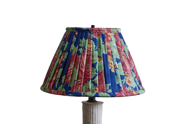 Lampshade in Vintage Blue and Seafoam Floral