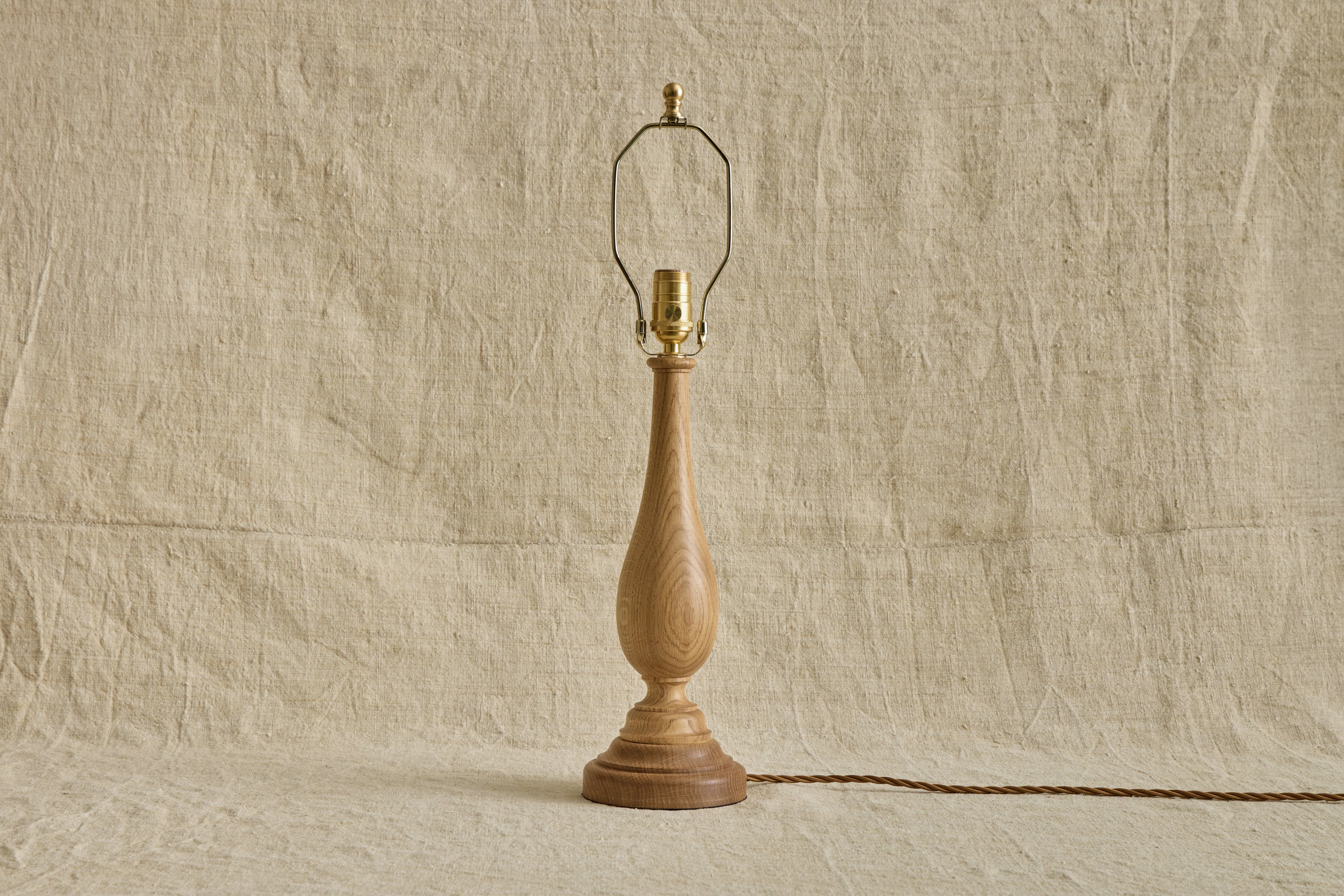 Flicker Lamp Base in Natural Oak
