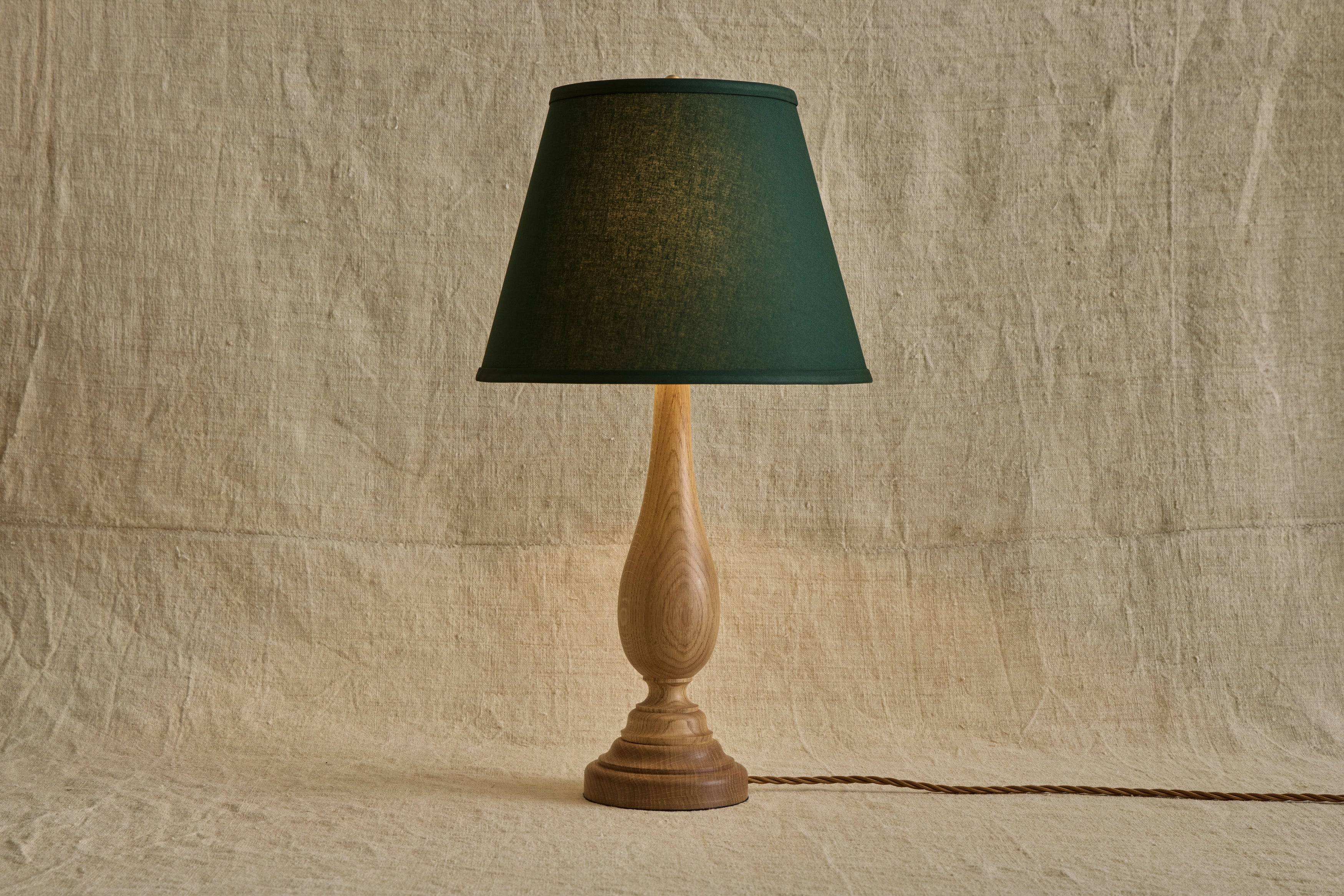 Shown with Green Linen Lampshade 