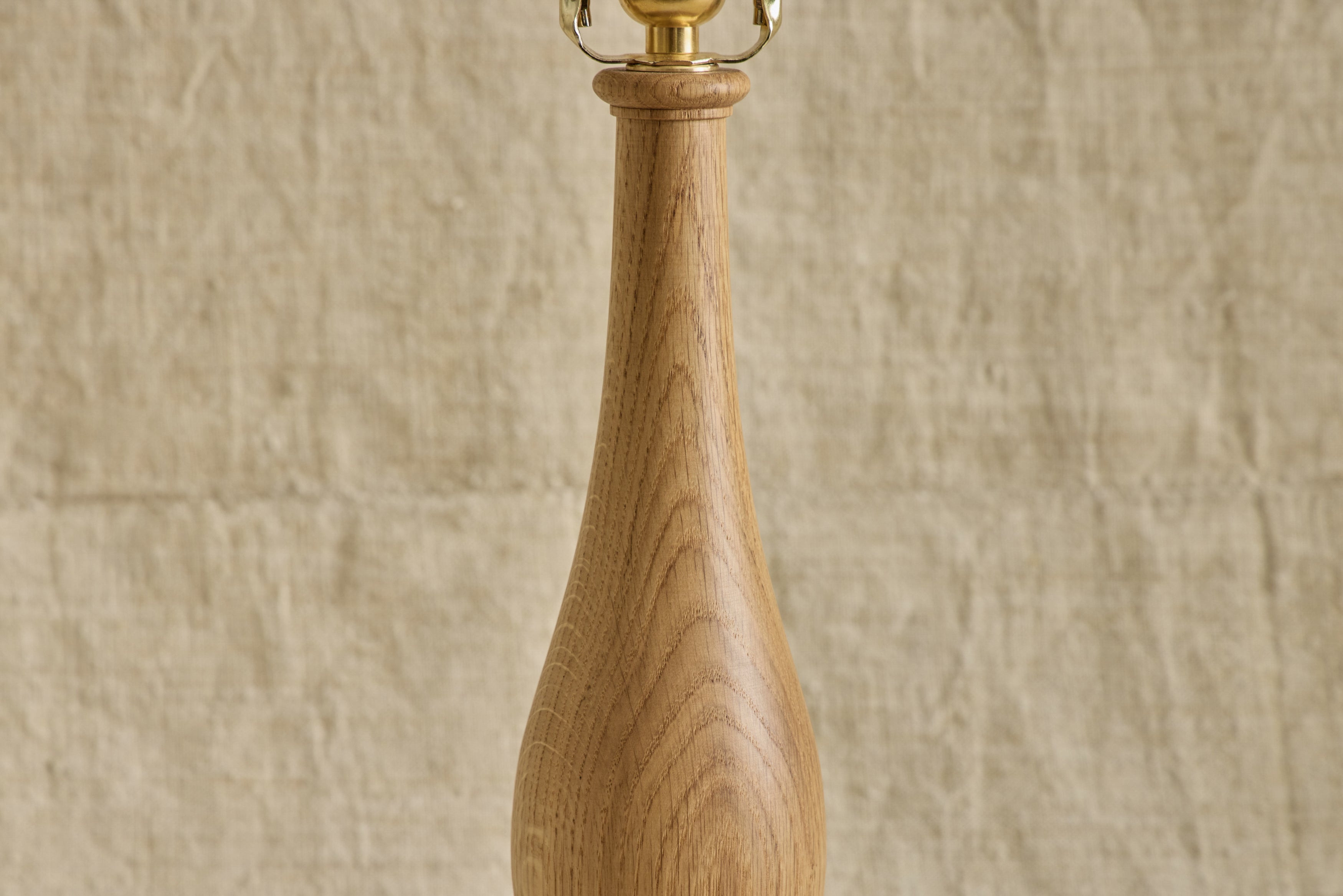 Flicker Lamp Base in Natural Oak
