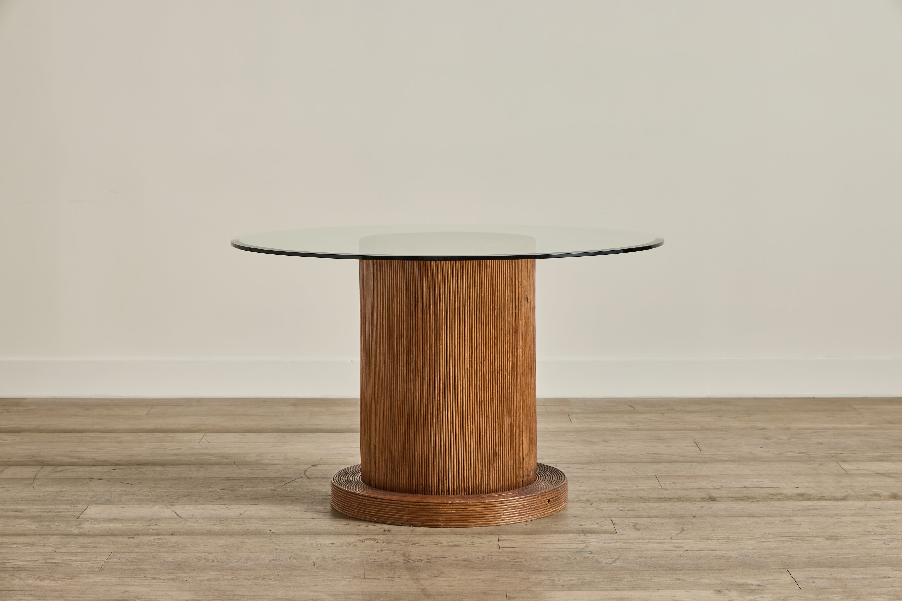 1970s Reeded Glass Top Table