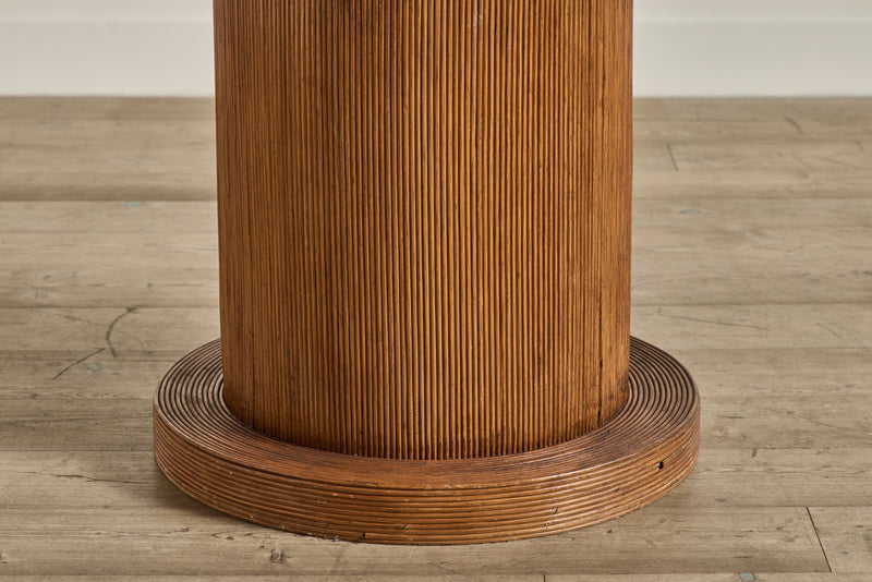 1970s Reeded Glass Top Table