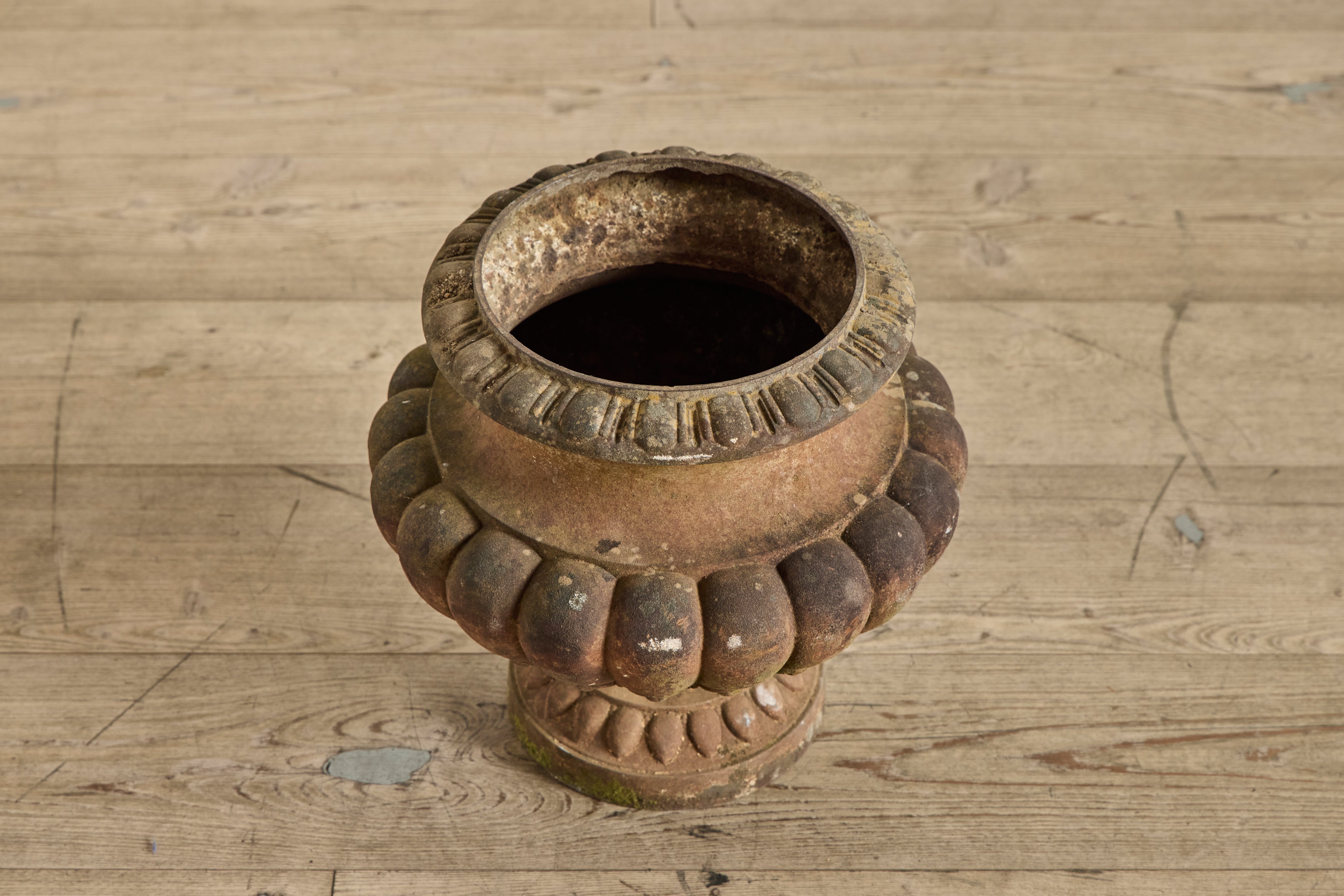 Pair of Cast Iron Urns
