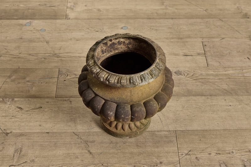 Pair of Cast Iron Urns