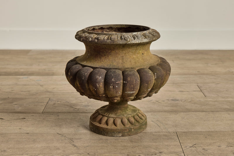 Pair of Cast Iron Urns
