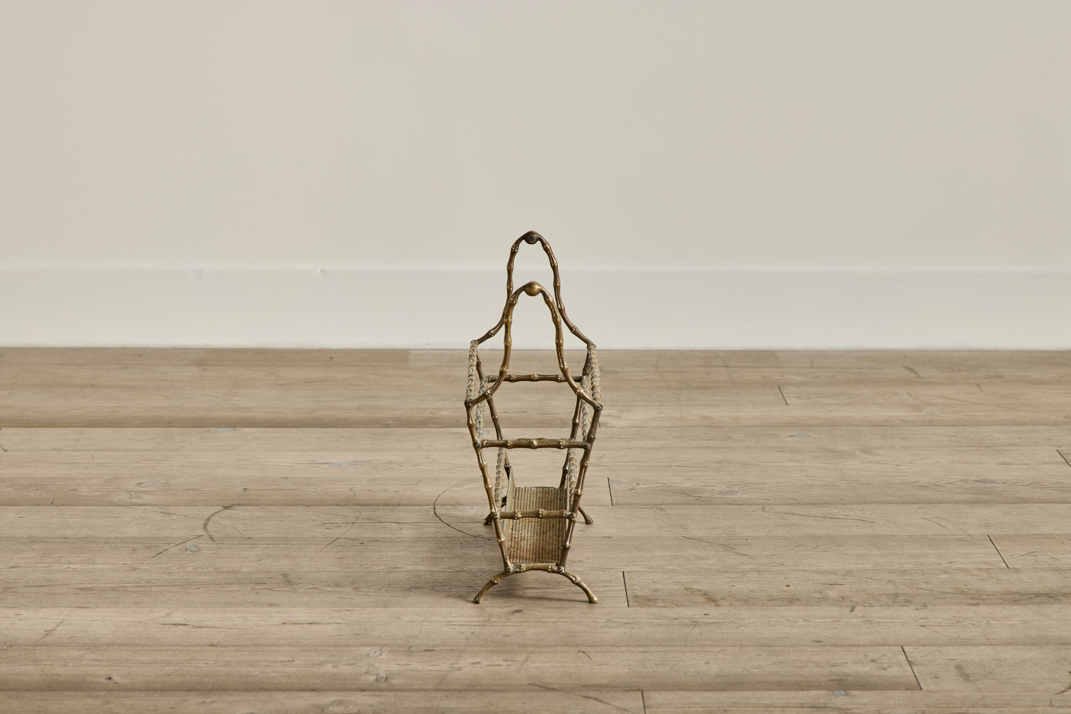 Mid Century Brass Magazine Rack