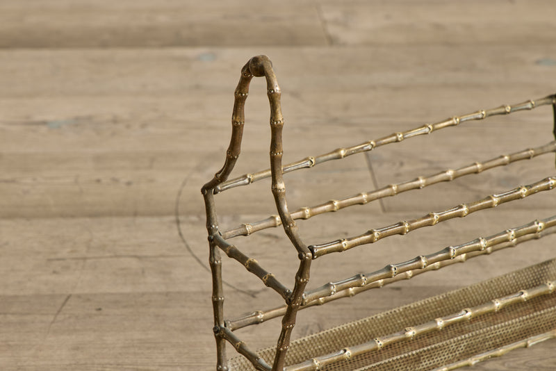 Mid Century Brass Magazine Rack