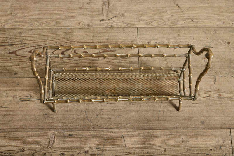 Mid Century Brass Magazine Rack