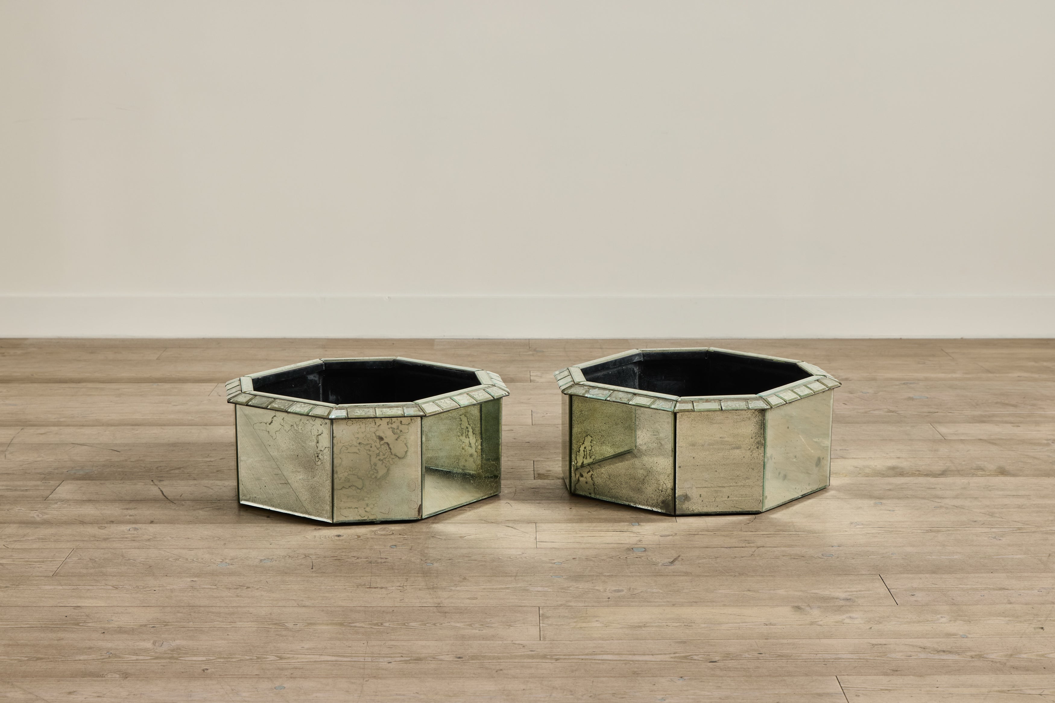 1950s Mirrored Cache Pots