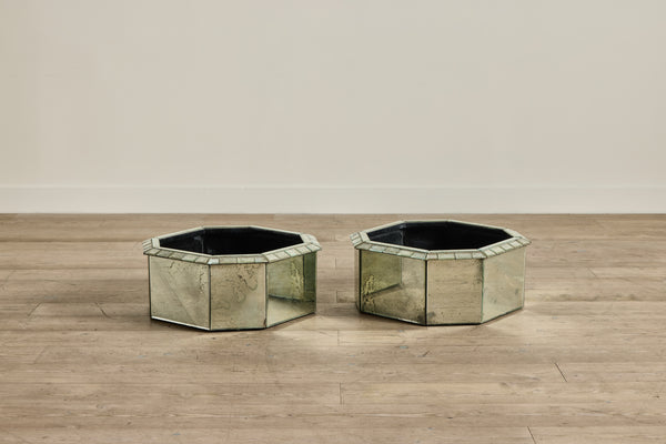 1950s Mirrored Cache Pots
