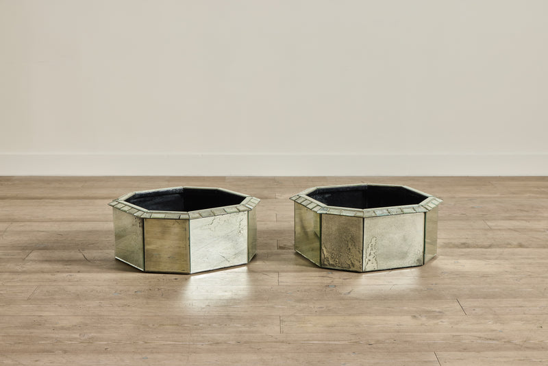 1950s Mirrored Cache Pots