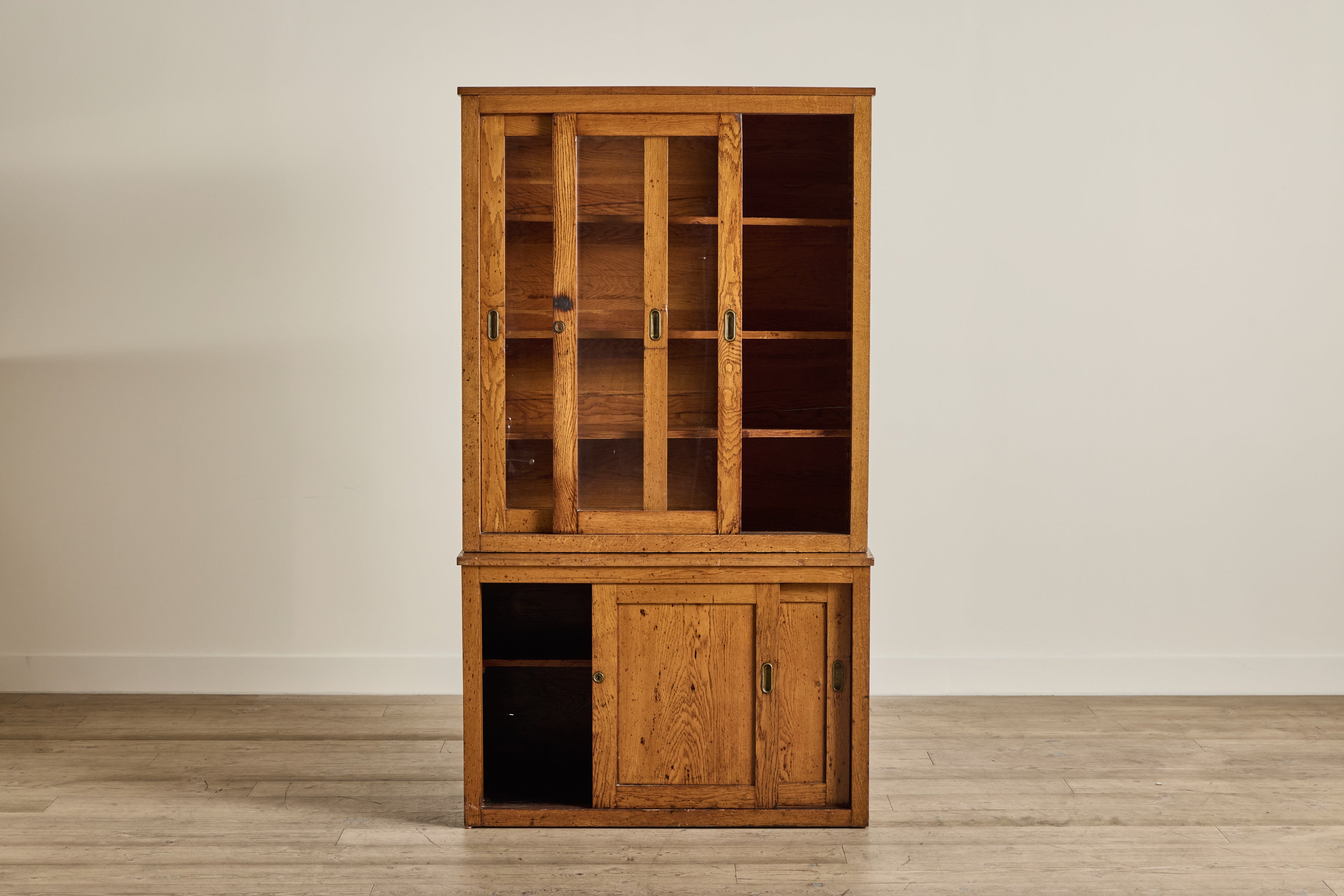 Early 20th Century Sliding Glass Cabinet