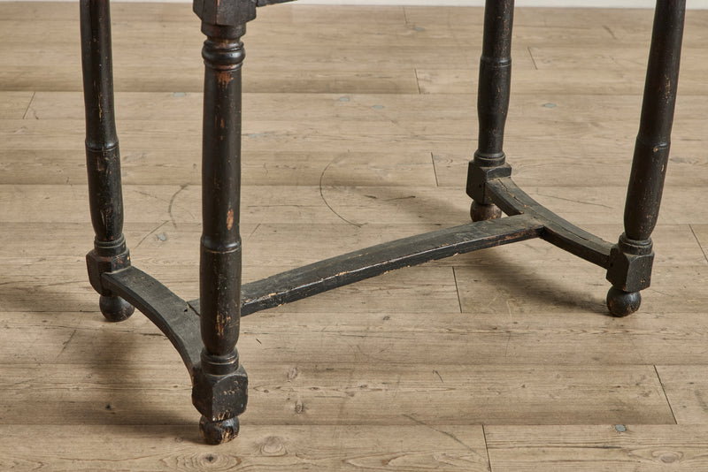 Louis XIII Black Painted Table