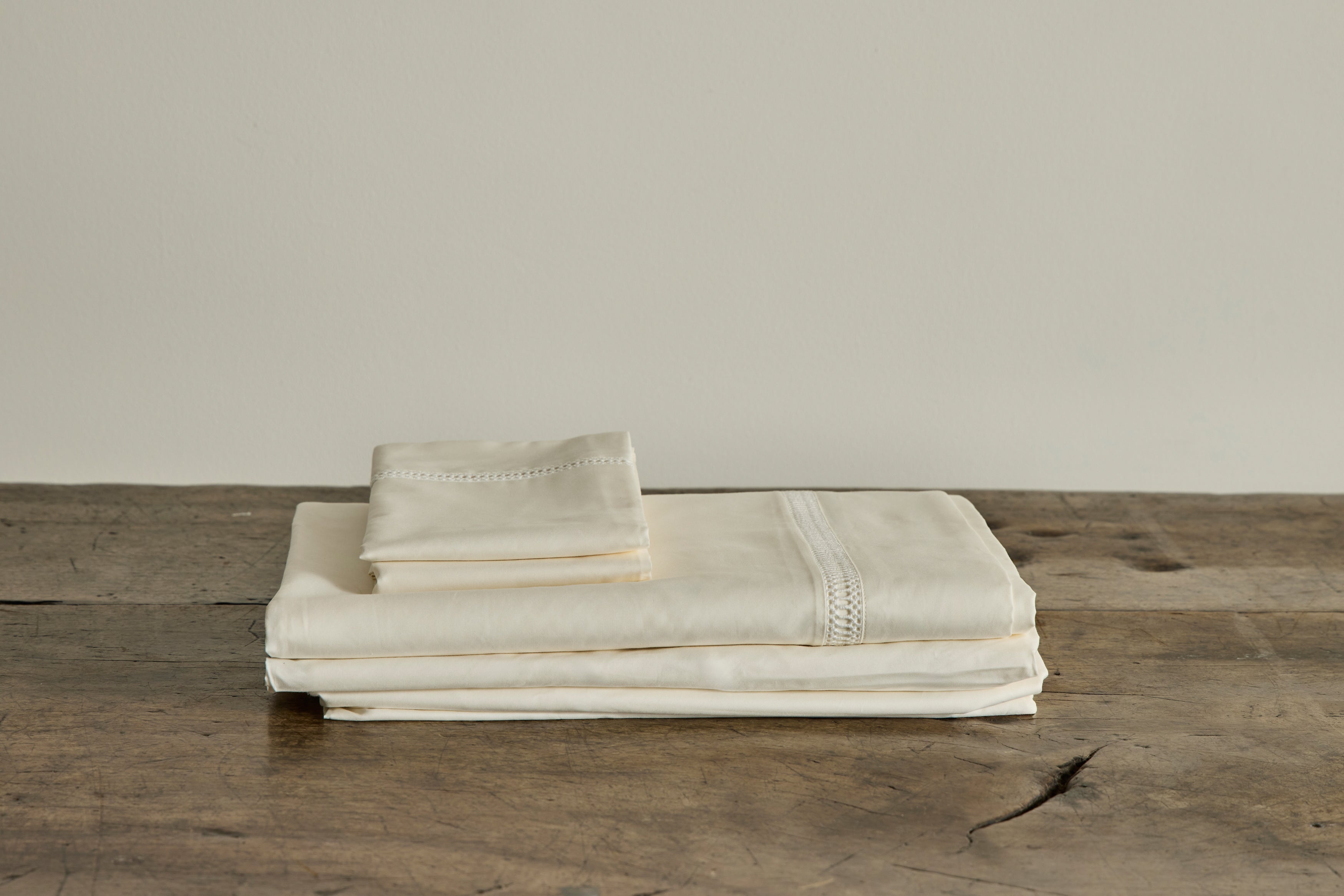 Cotton Percale Sheet Set in Natural