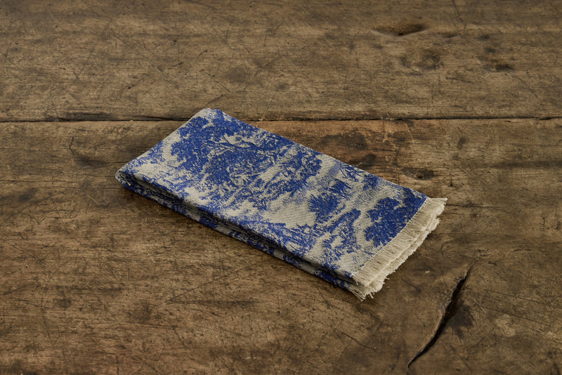 Blue Toile Hand Towel
