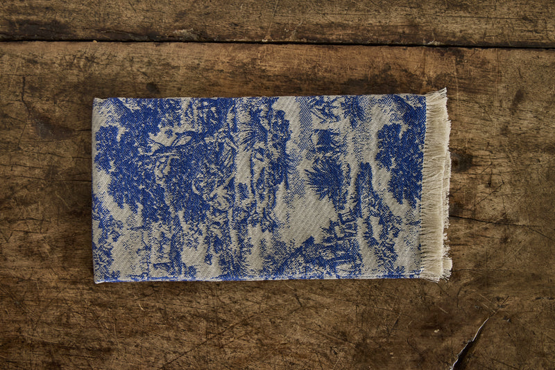 Blue Toile Hand Towel