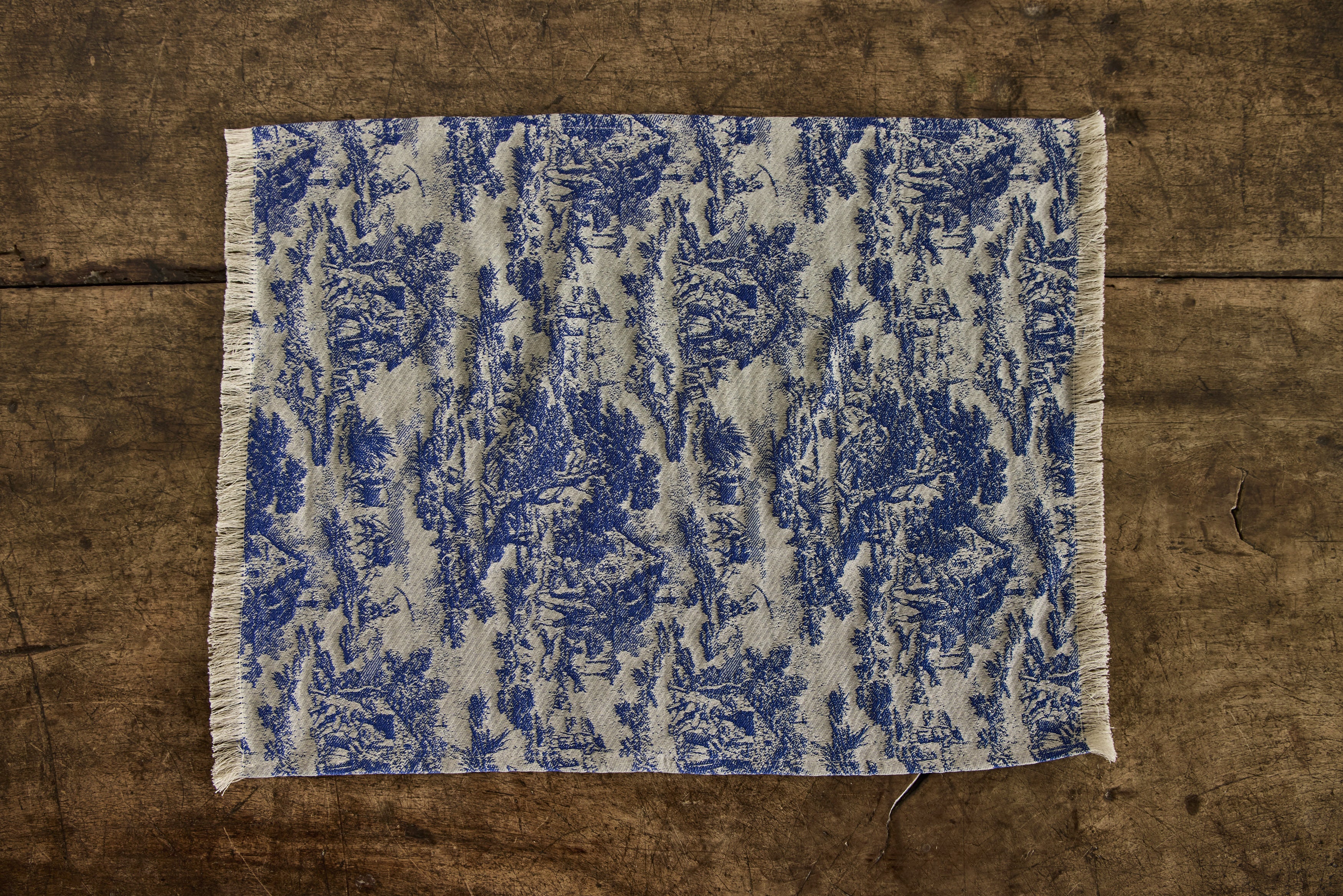 Blue Toile Hand Towel