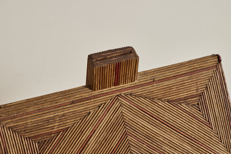 Folk Art Cabin Bank