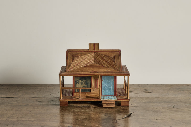 Folk Art Cabin Bank