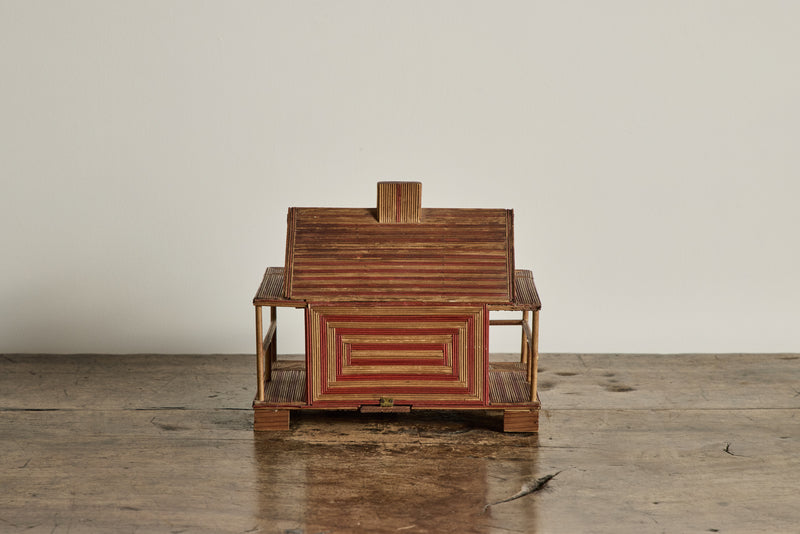 Folk Art Cabin Bank